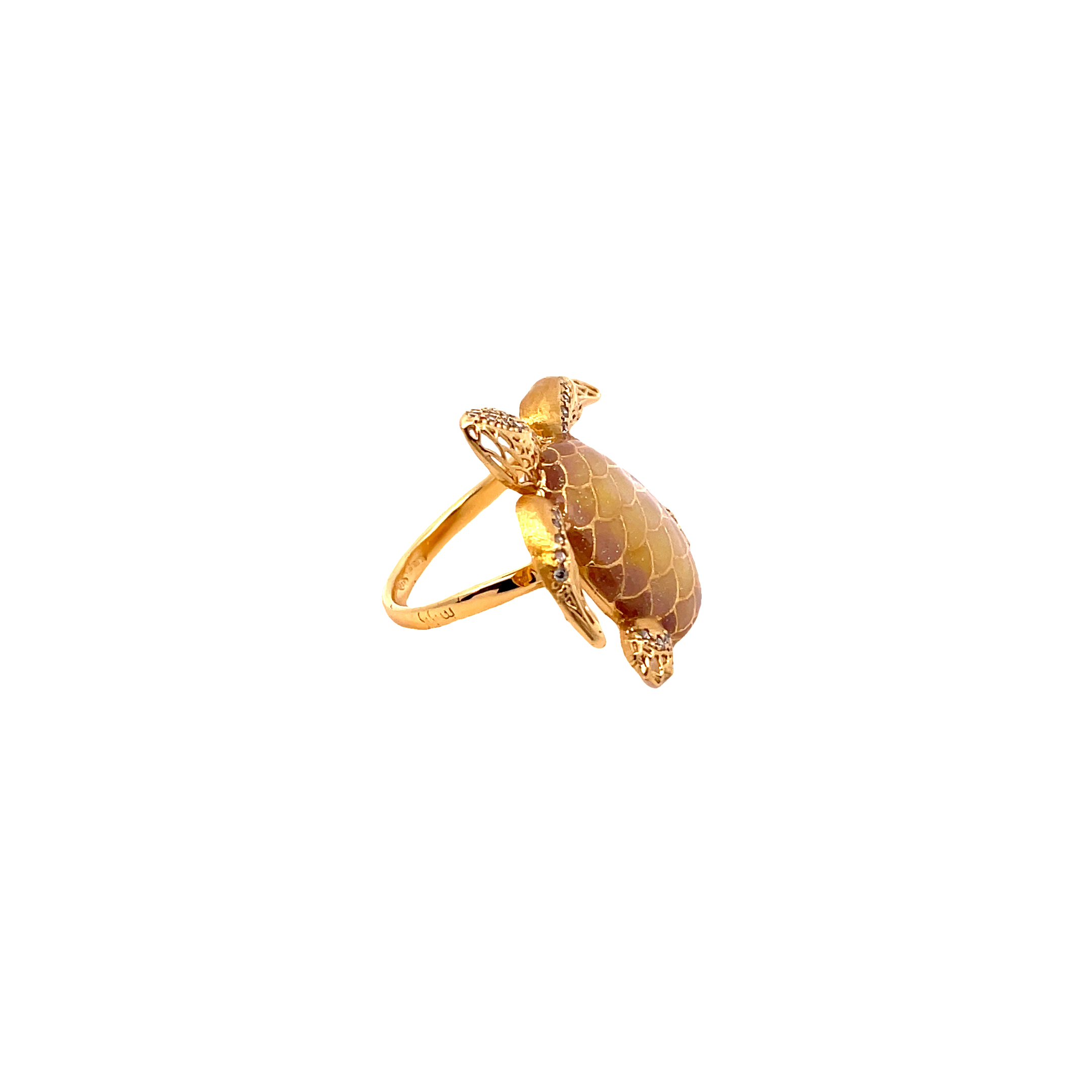 turtle-ring-gold-plated-enamel-zirconias