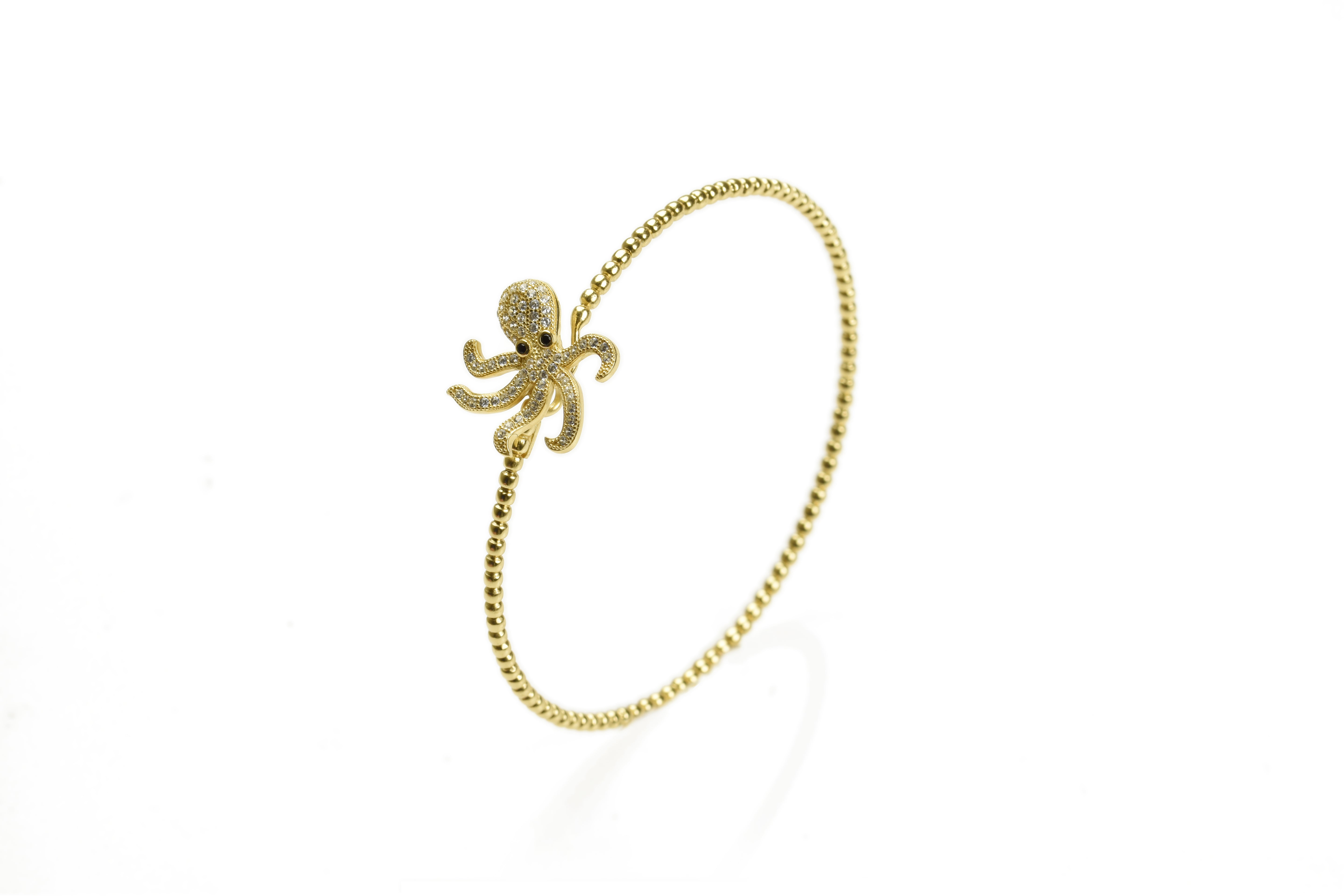 Elegant Octopus Bangle Bracelet