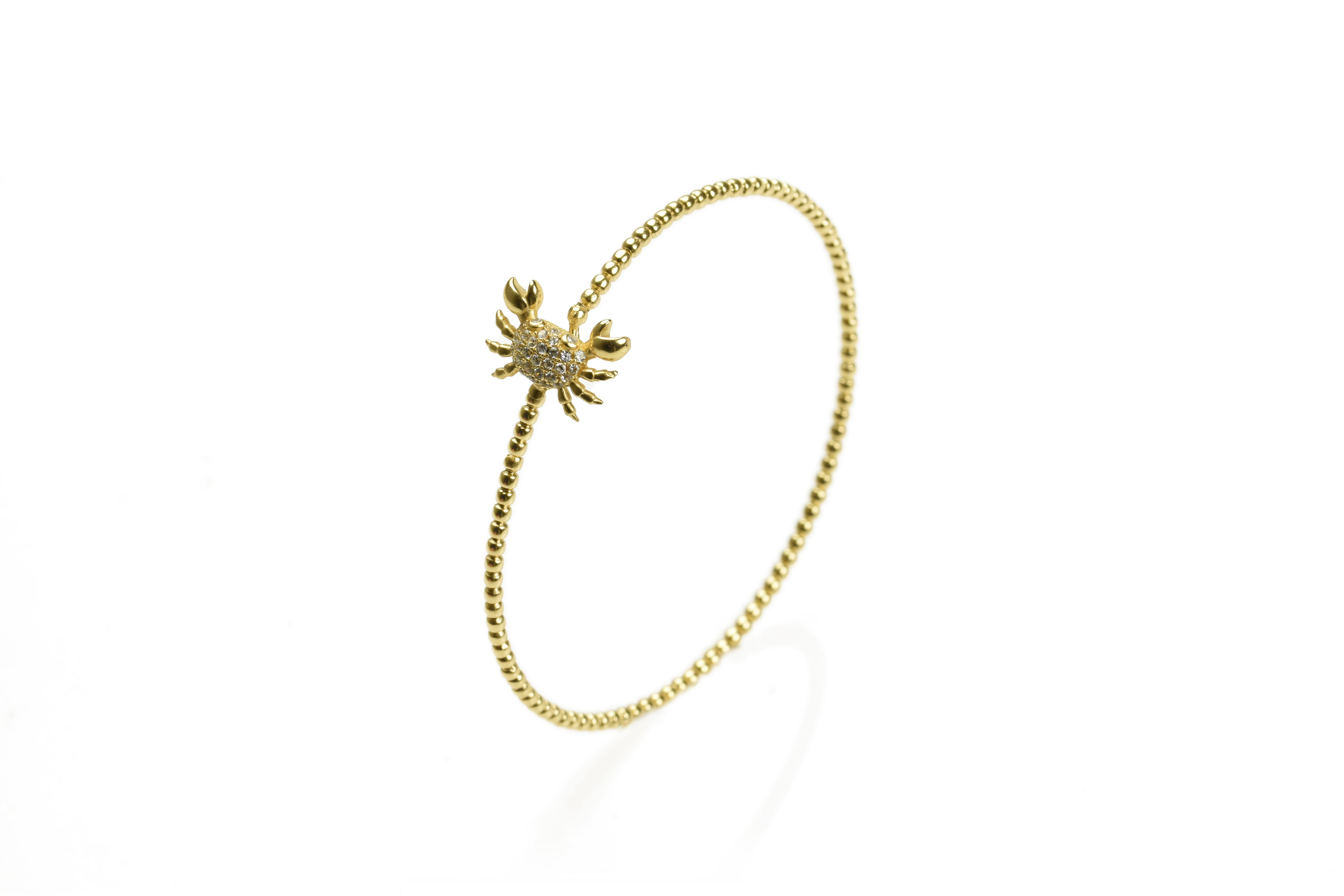 Charming Crab Bangle Bracelet