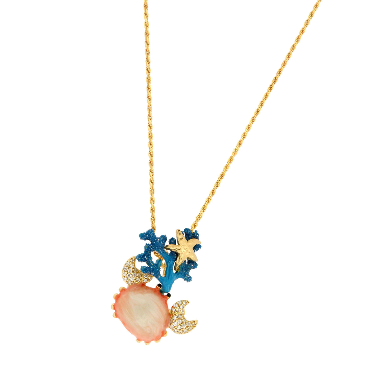Crab & Coral Statement Necklace