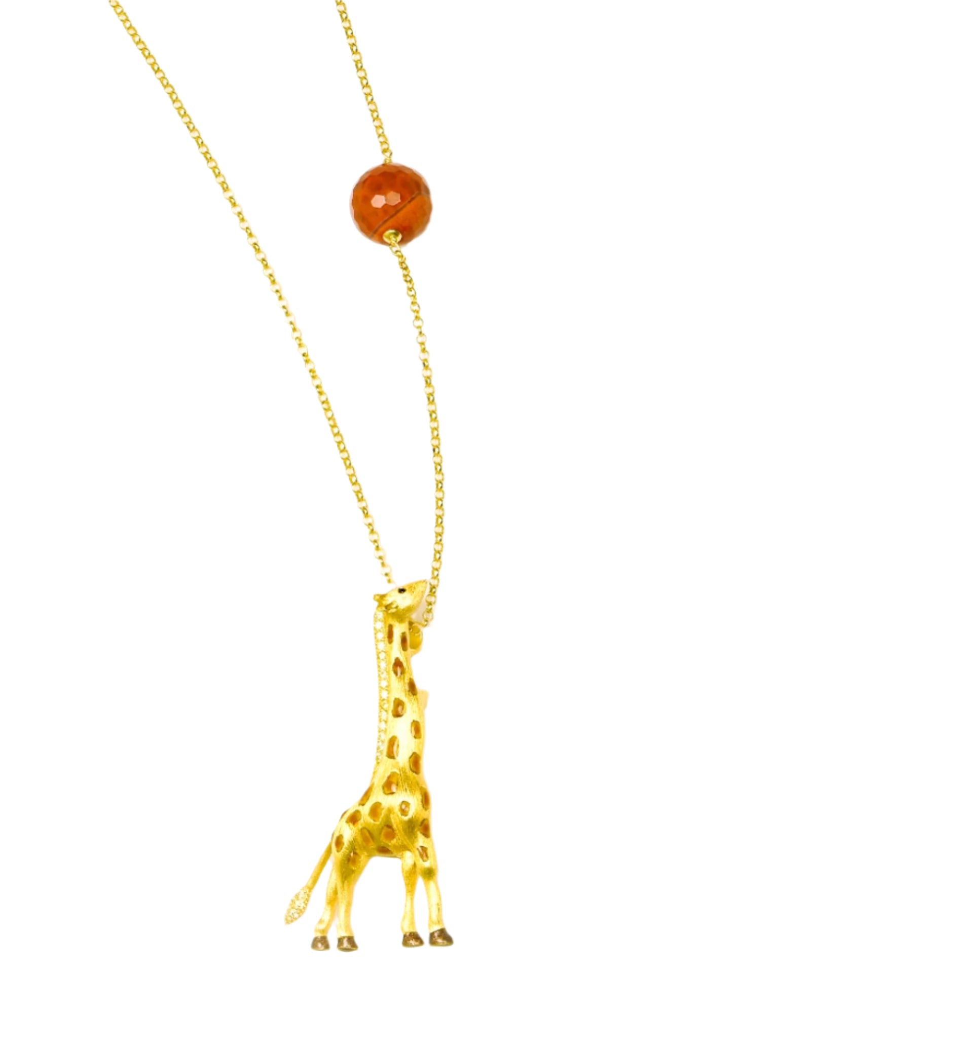 Giraffe Pendant Necklace and Brooch