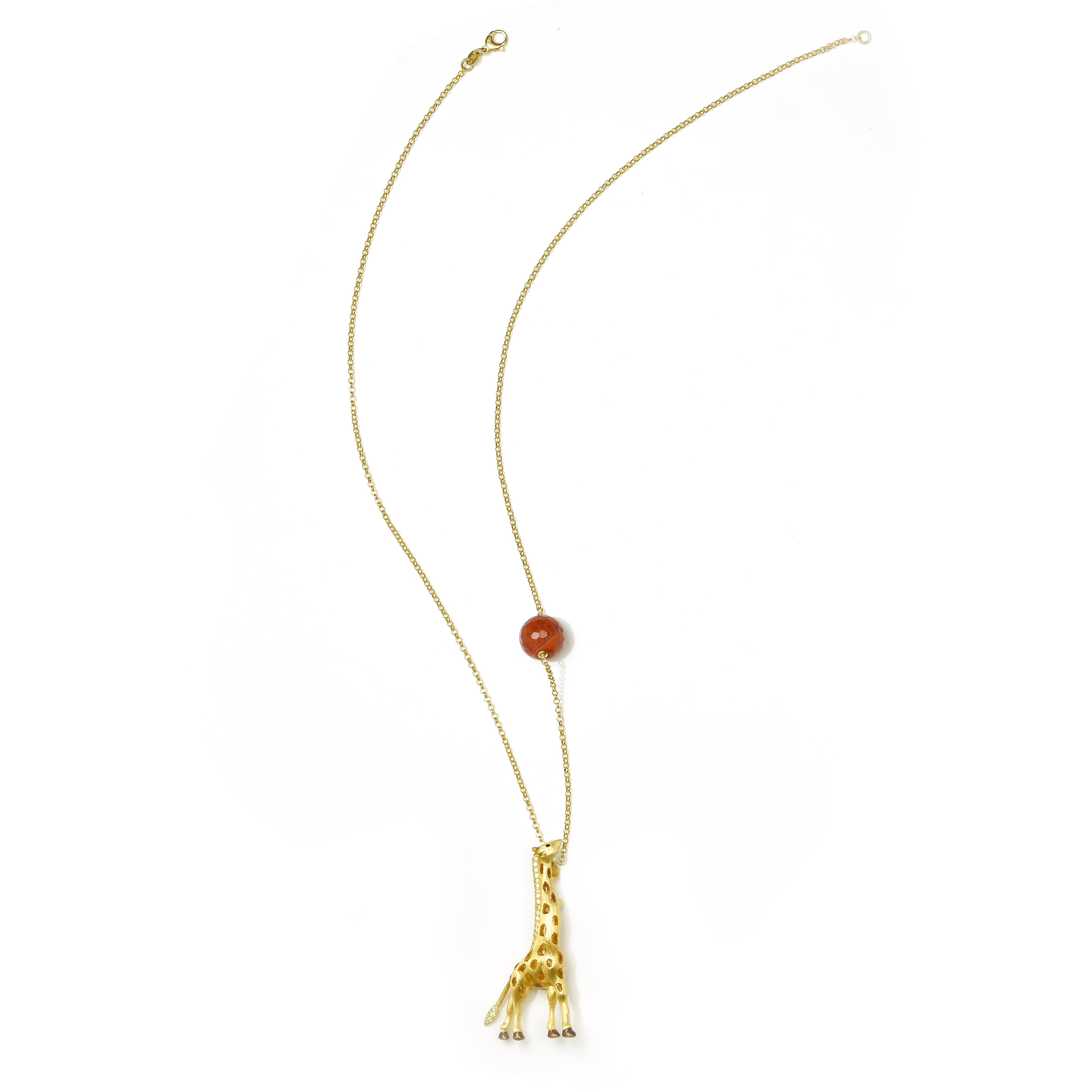 Giraffe Pendant Necklace and Brooch