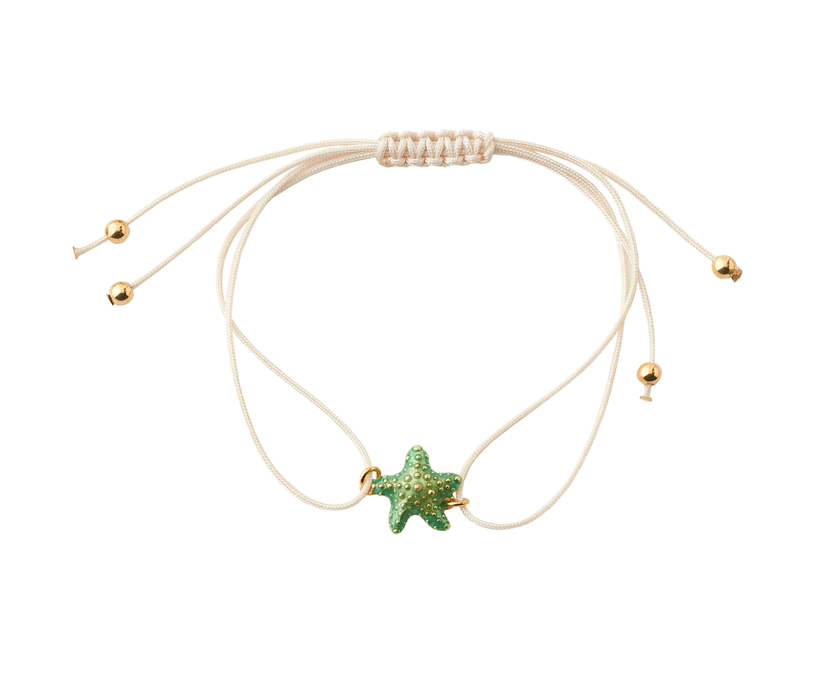 Starfish Cord Bracelet (green)