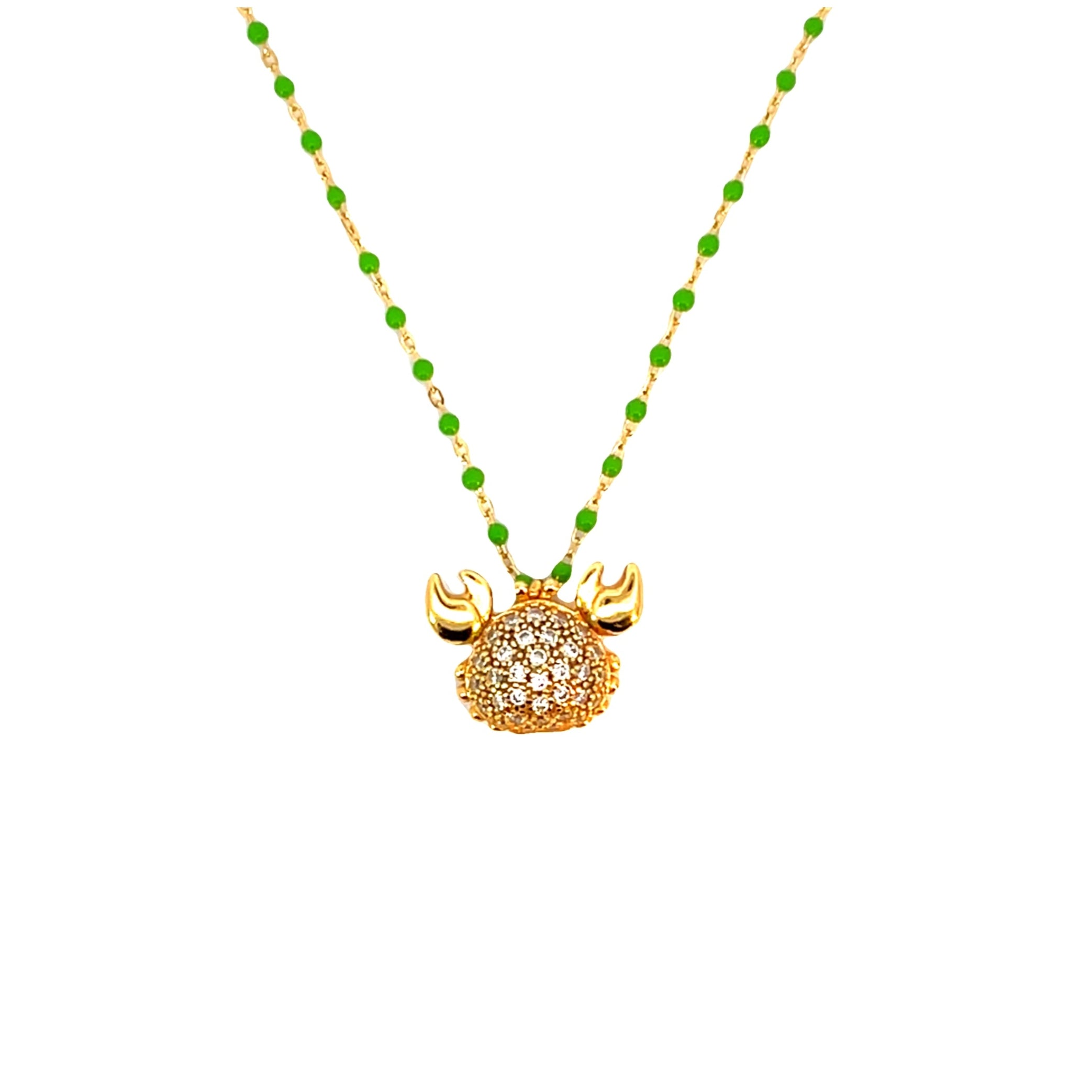 Charming Crab Pendant Necklace