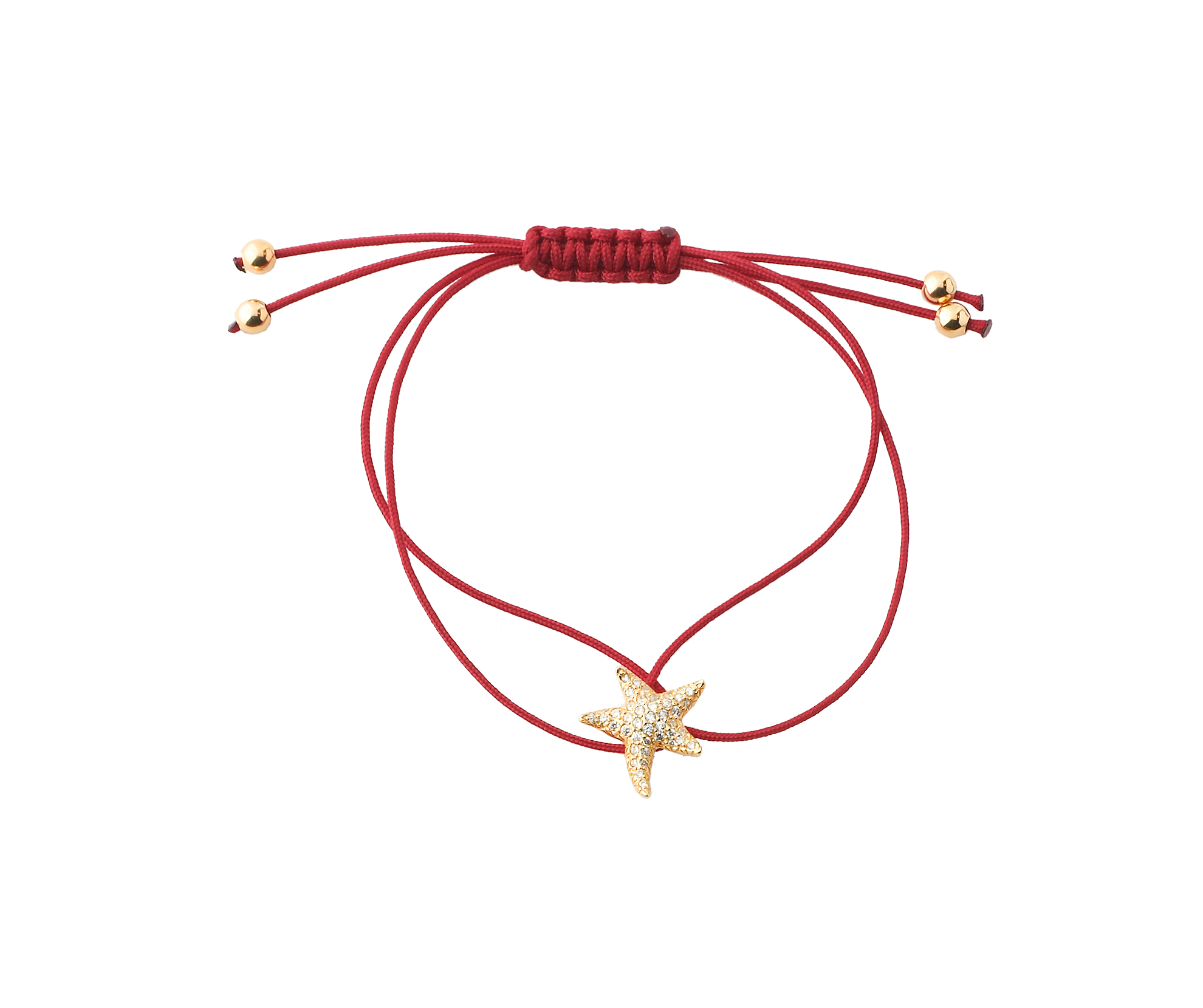 Starfish Red Cord Bracelet
