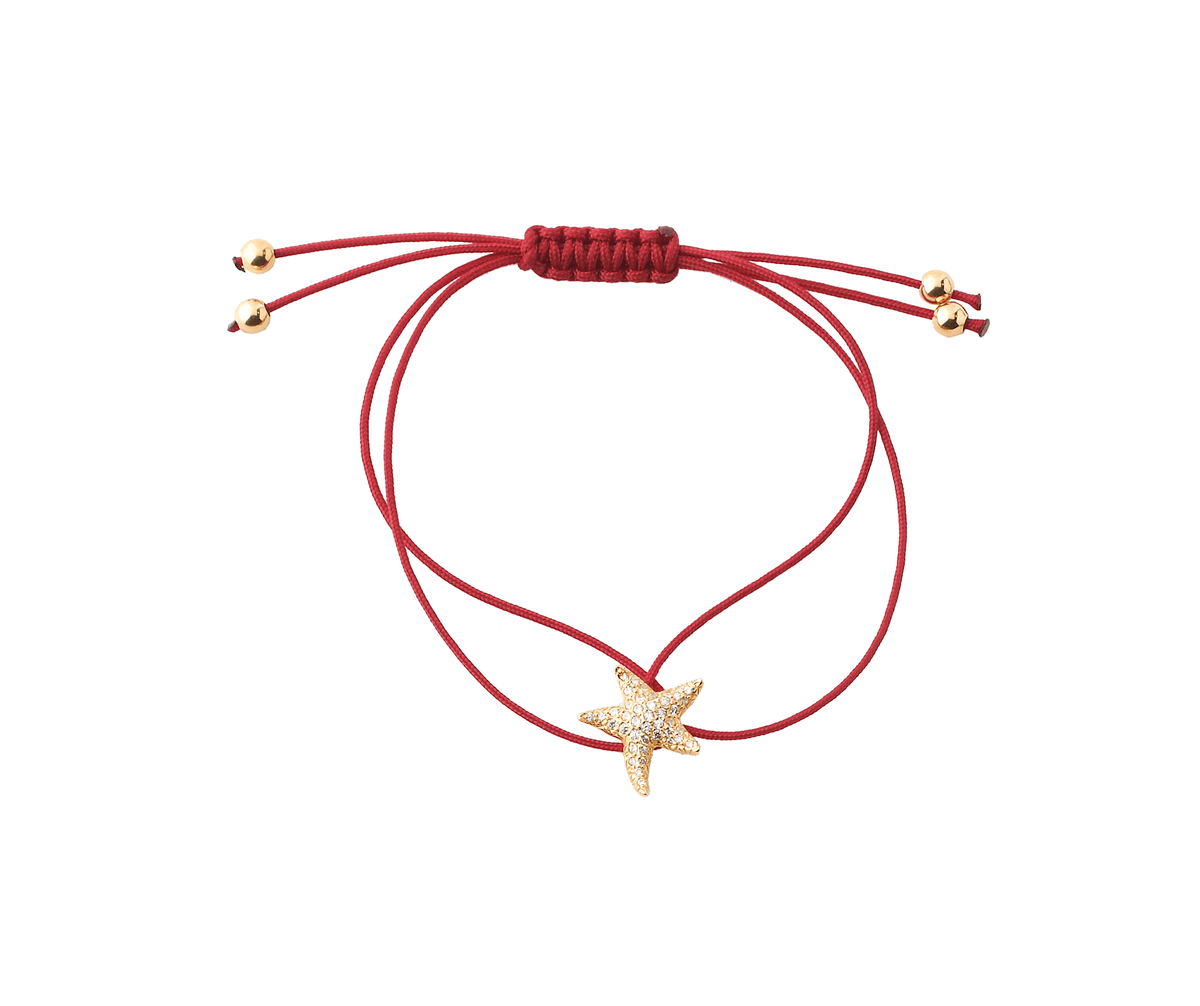 Starfish Cord Bracelet (gold)