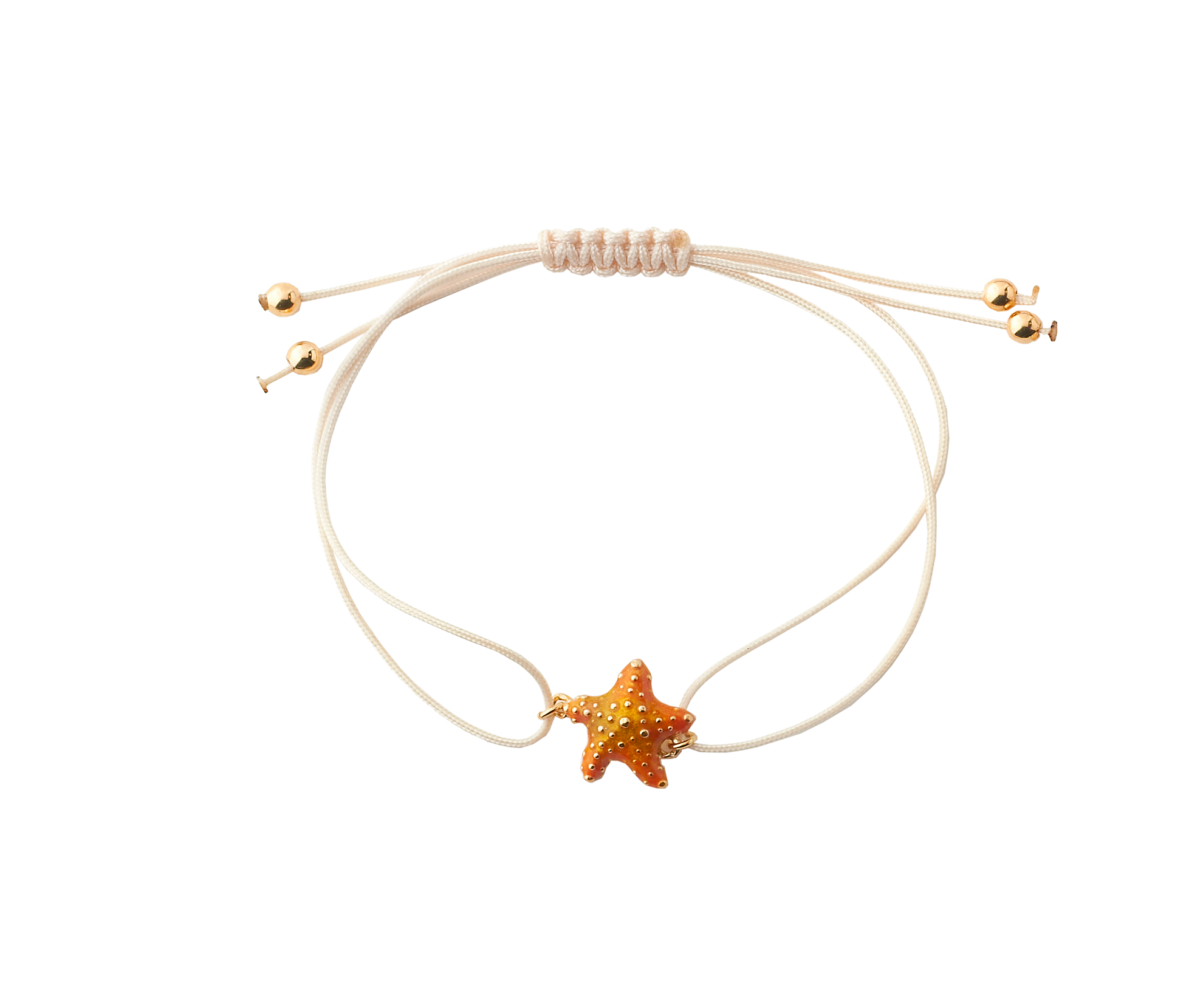 Starfish Cord Bracelet (red)