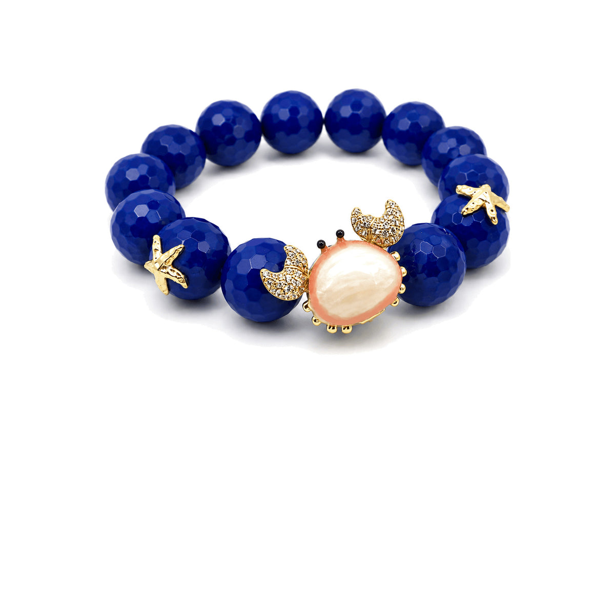 MISIS Pink Crab and Starfish Bead Bracelet