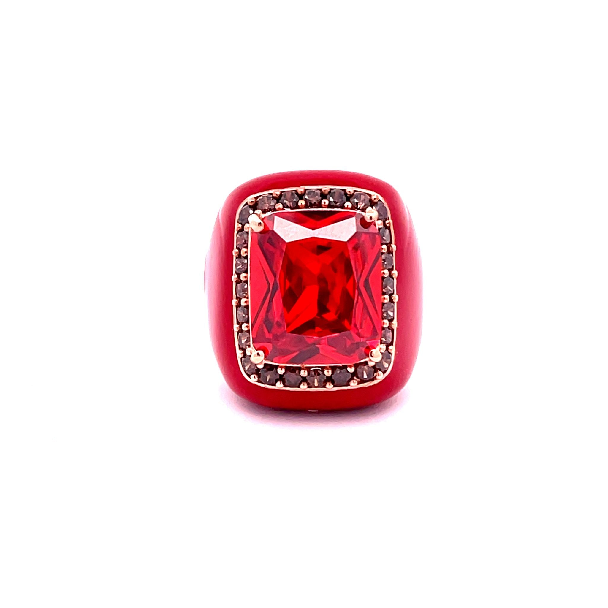 Ruby Statement ring front view