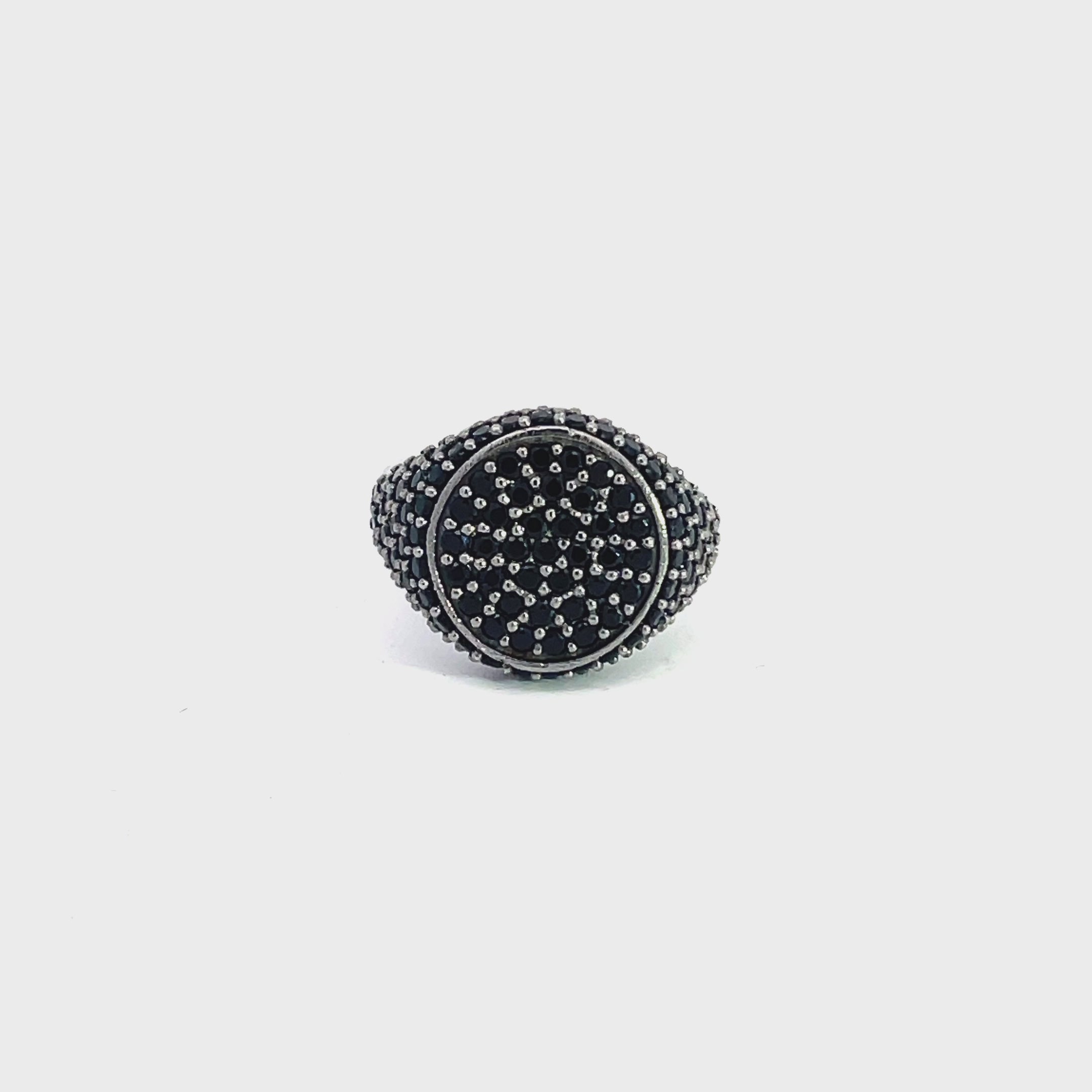 Video with 360 degrees view of GRACE BLACK pinky ring.
