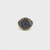 360 degrees video of GRACE pinky ring with dark blue zirconias